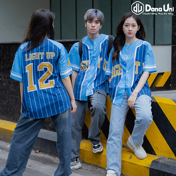 Áo lớp sơ mi bóng chày Đà Nẵng