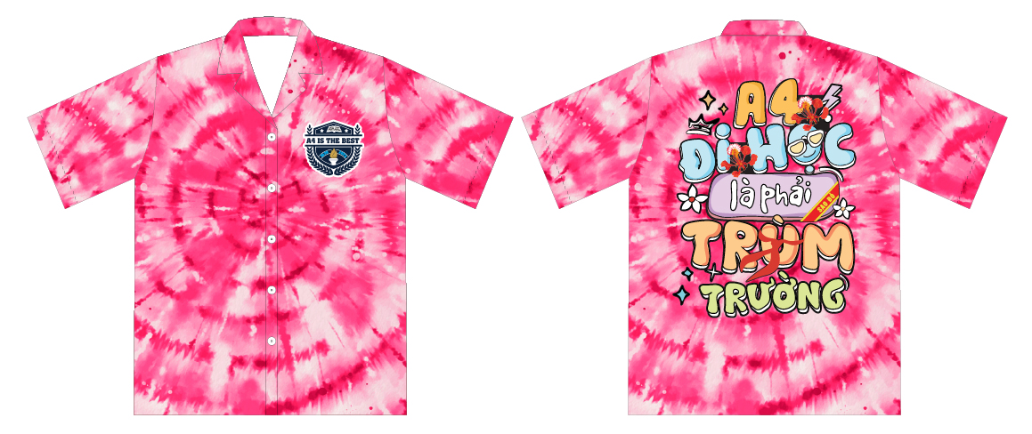 Áo lớp sơ mi loang màu Đà Nẵng